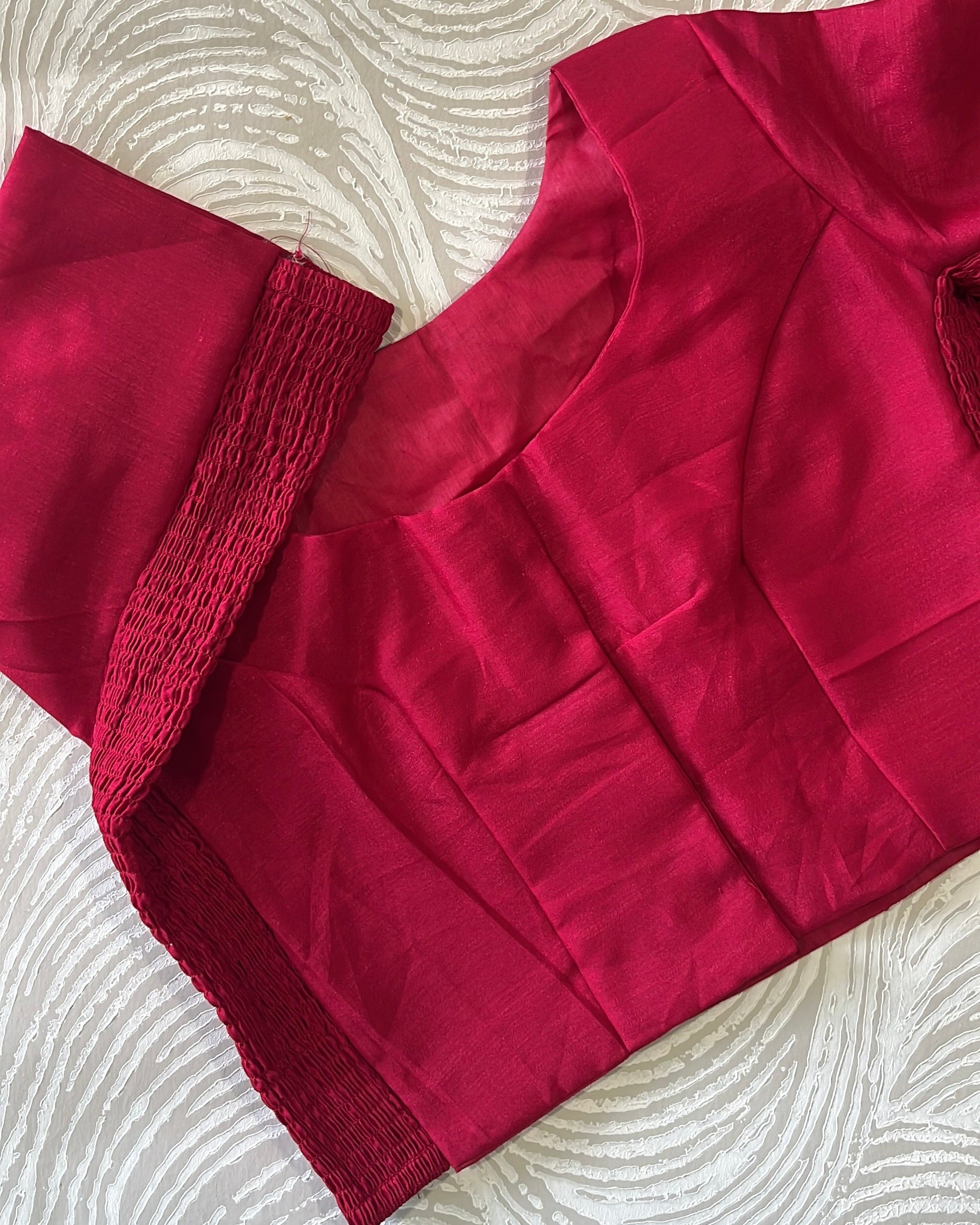 Plus Size Pink Plain Stretchable Blouse