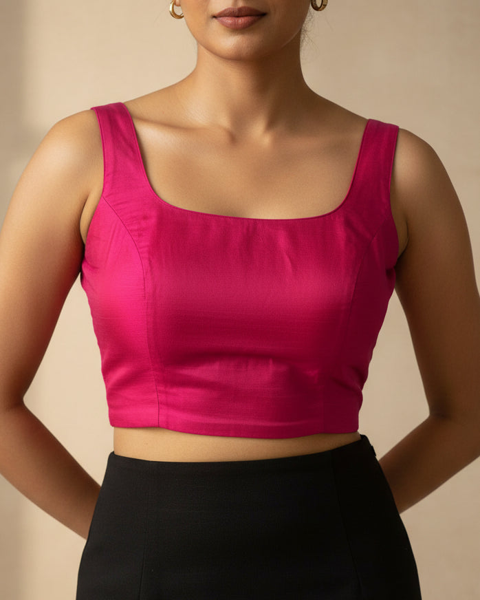 Pink Cotton Bollywood Blouse