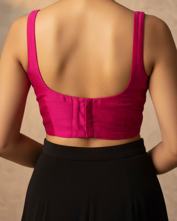 Pink Cotton Bollywood Blouse