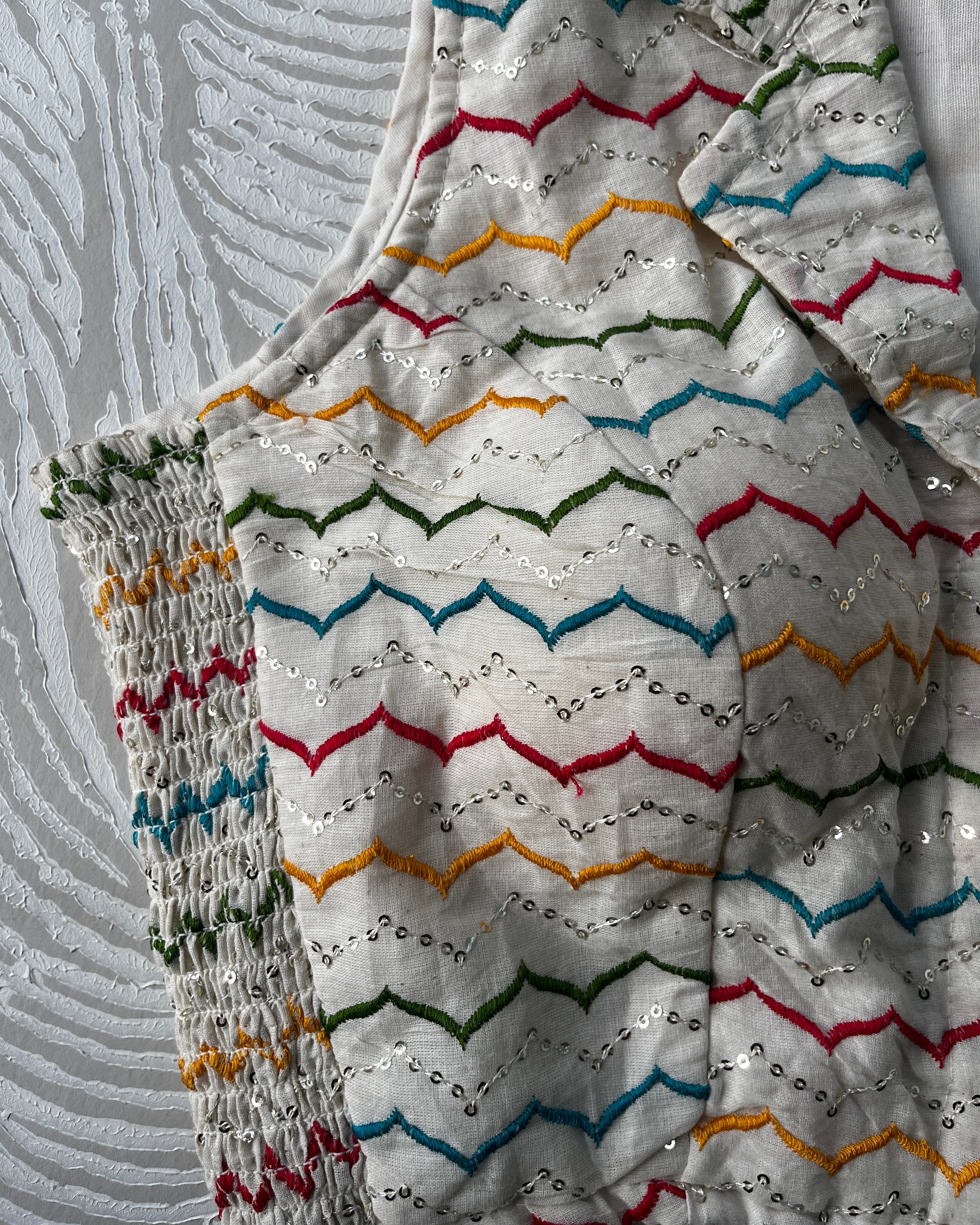 White Cotton Collared Stretchable Blouse