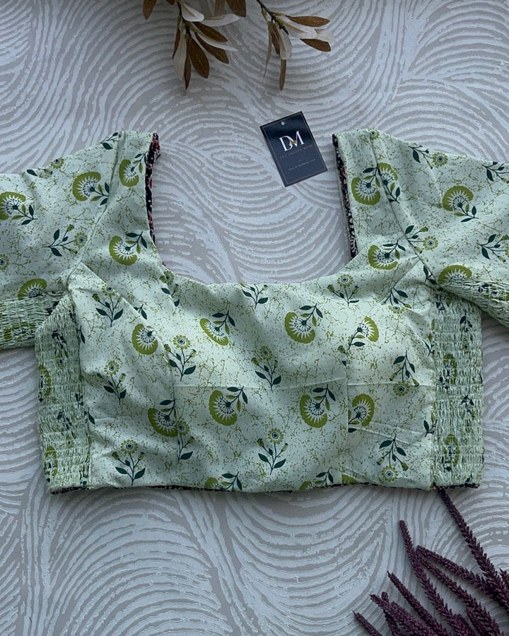 The Dual Muse with Sleeves - Green Floral & Black