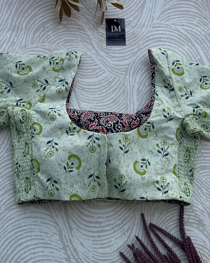 The Dual Muse with Sleeves - Green Floral & Black