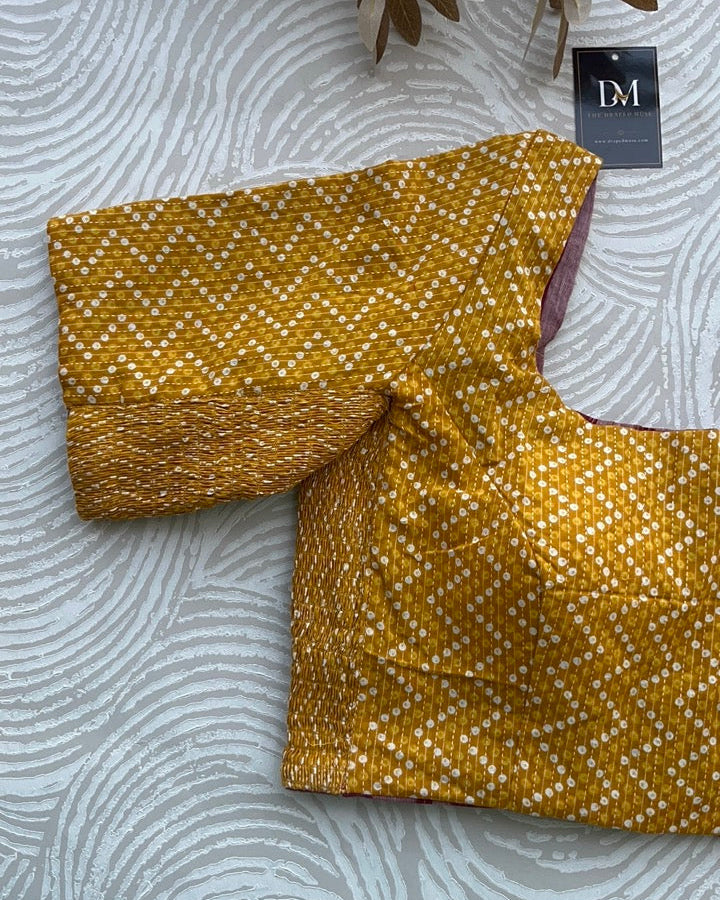 The Dual Muse with Sleeves - Mustard and Red Ikkat