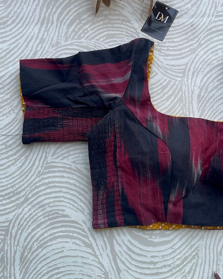 The Dual Muse with Sleeves - Black, Maroon & Mustard