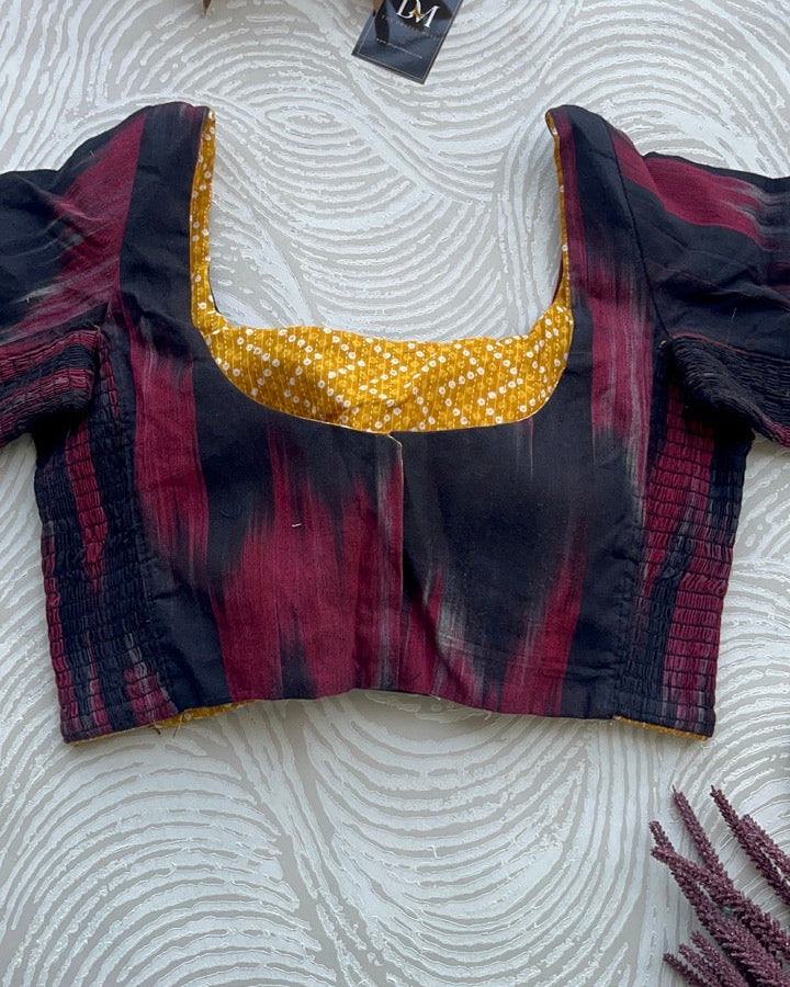 The Dual Muse with Sleeves - Black, Maroon & Mustard