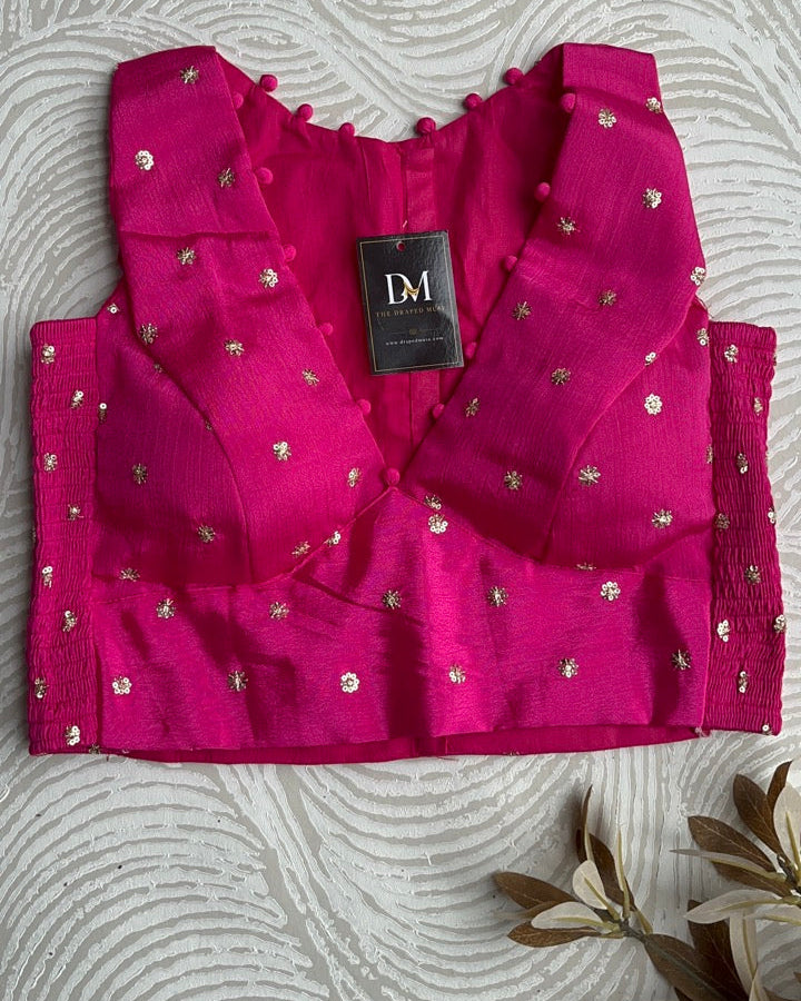 Rani Pink Crepe Stretchable Blouse
