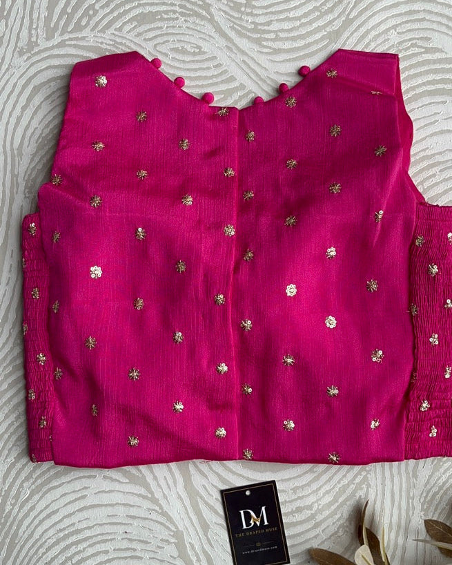 Rani Pink Crepe Stretchable Blouse