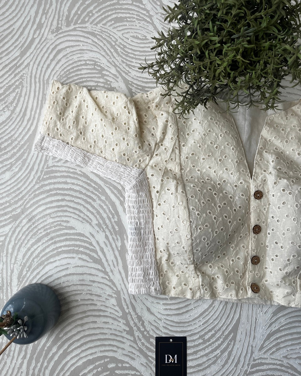 Off White Hakoba Cotton Stretchable Blouse