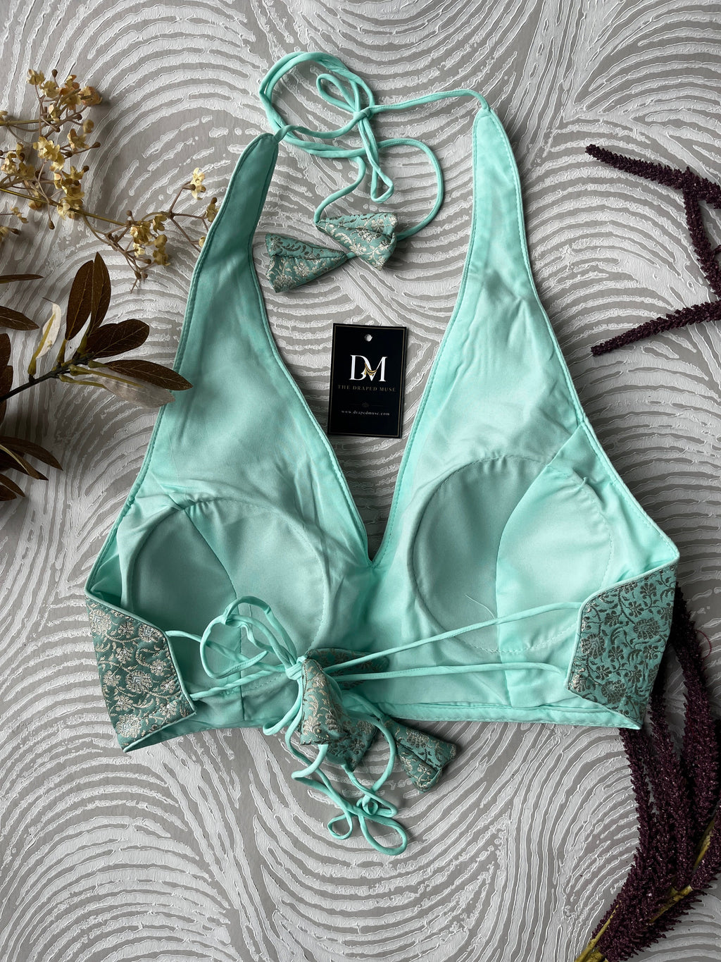 Pastel Blue Halter Blouse