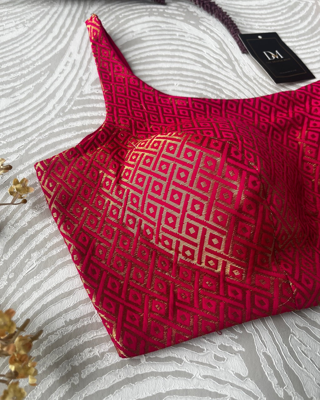 Pink Bollywood Blouse With Zari