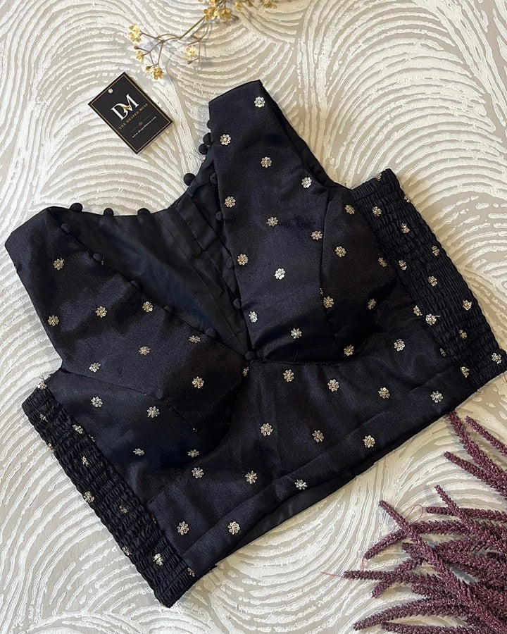 Black Crepe Stretchable Blouse