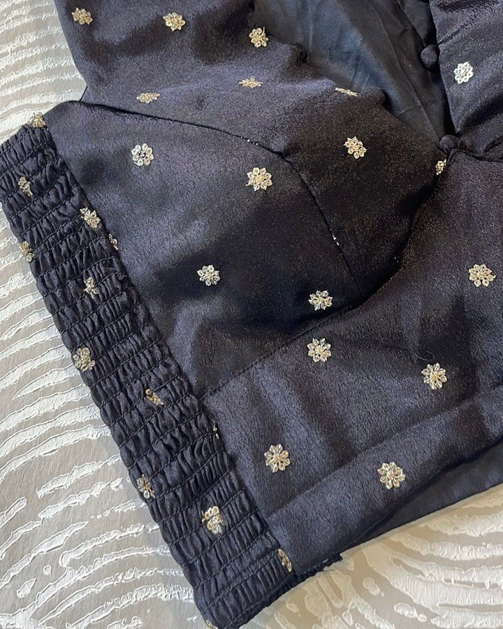 Black Crepe Stretchable Blouse