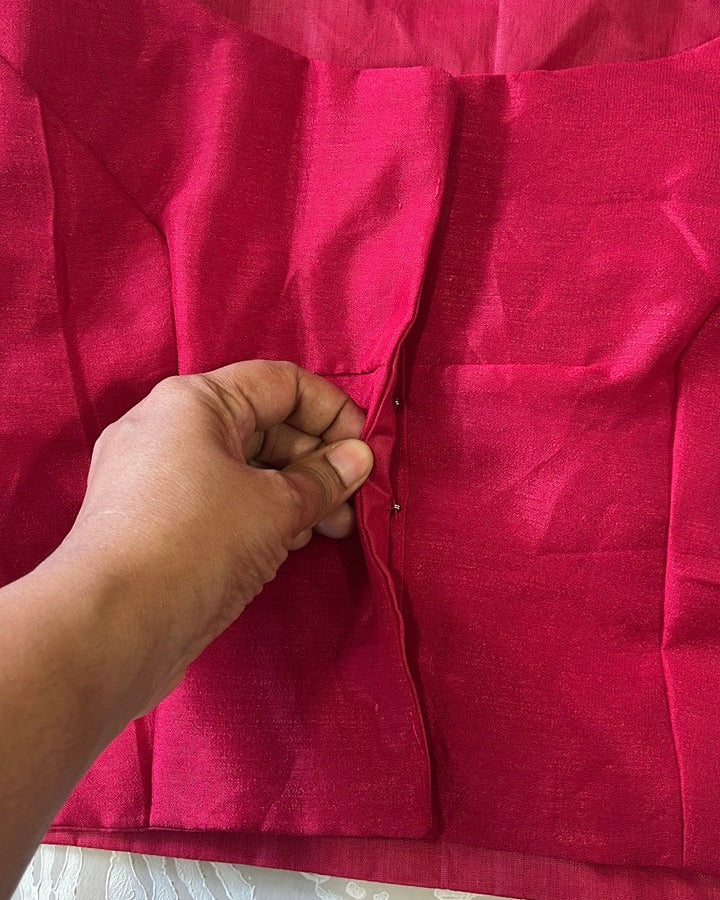 Plus Size Pink Plain Stretchable Blouse
