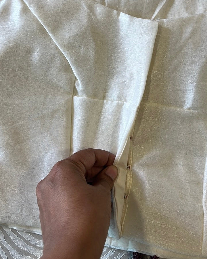 Plus Size White Plain Stretchable Blouse
