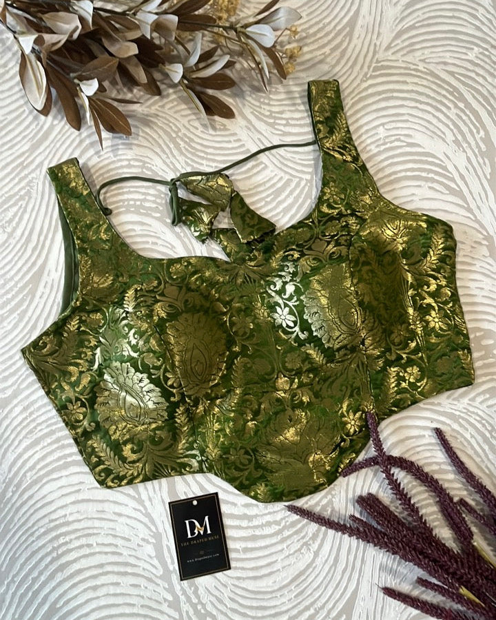 Green Short Corset Blouse