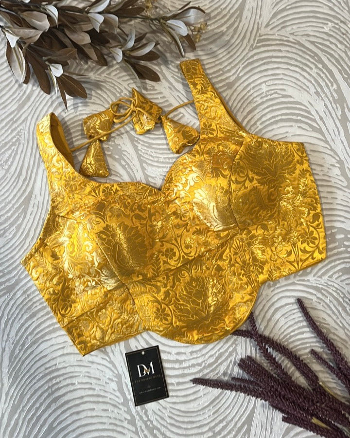 Yellow Short Corset Blouse