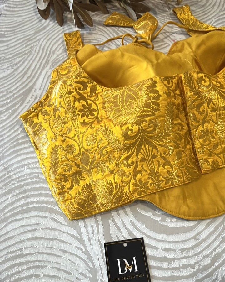 Yellow Short Corset Blouse