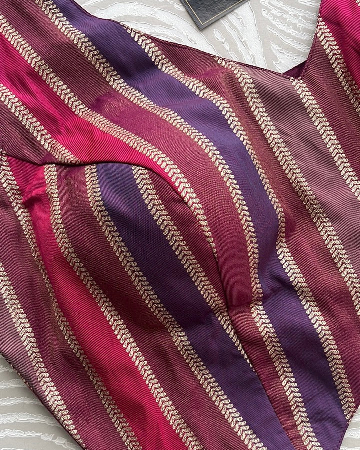 Pink Banarasi Halter Blouse