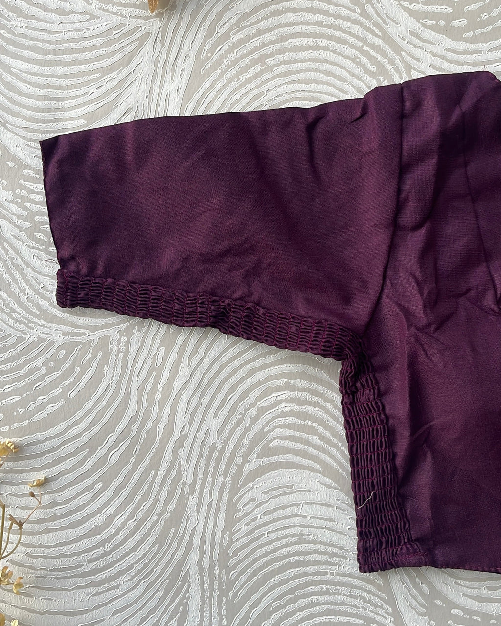 Purple Plain Cotton Stretchable Blouse