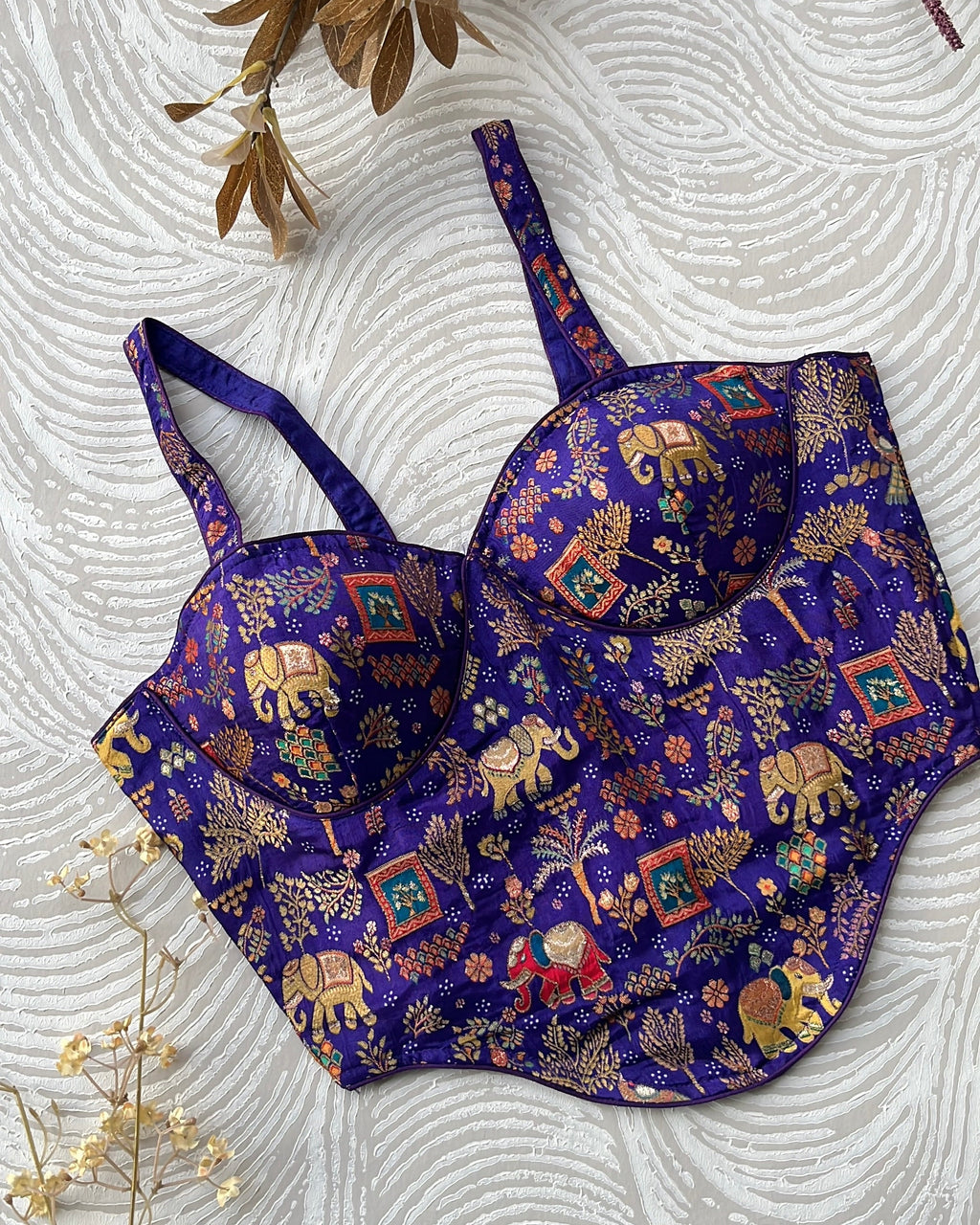 Banarasi Corset Purple