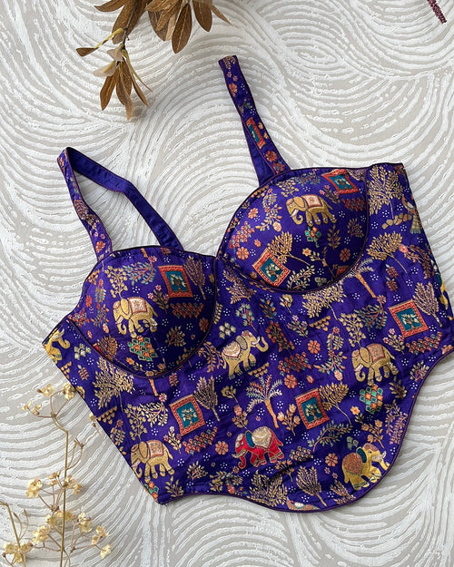Banarasi Corset Purple