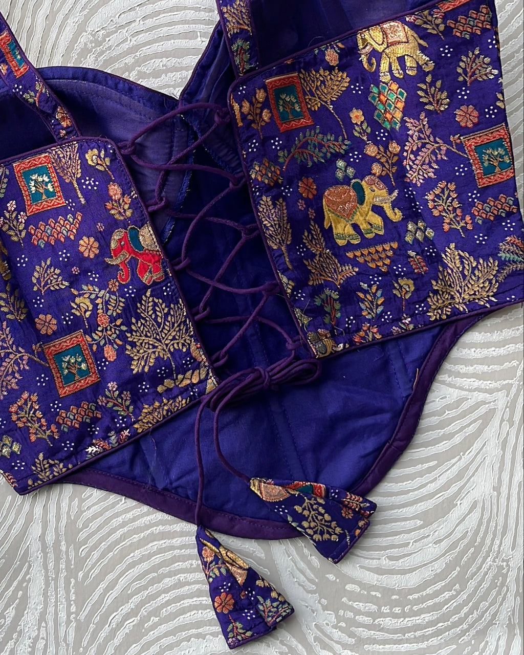 Banarasi Corset Purple