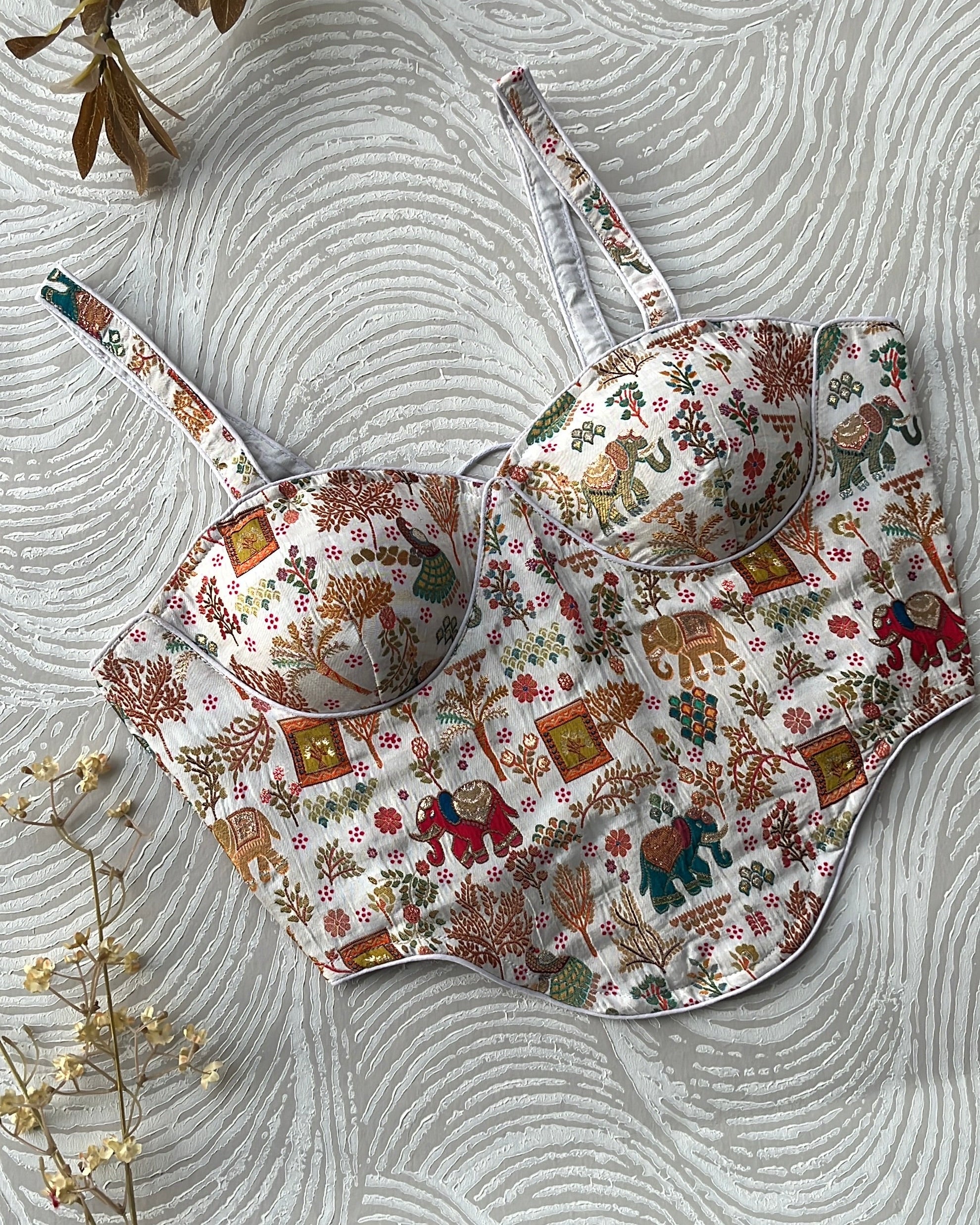 Banarasi Corset White