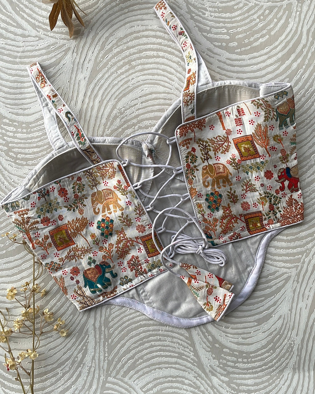 Banarasi Corset White