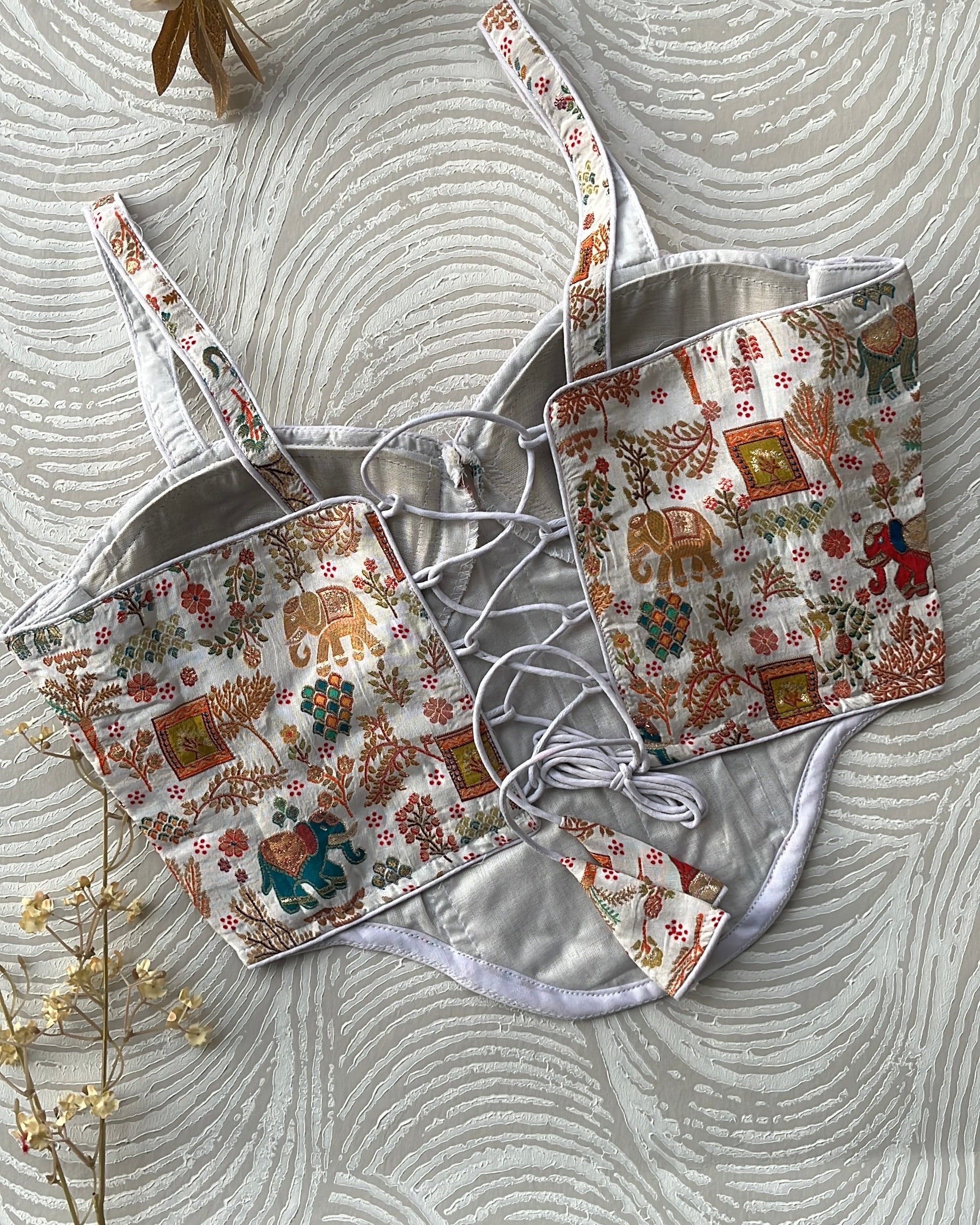 Banarasi Corset White