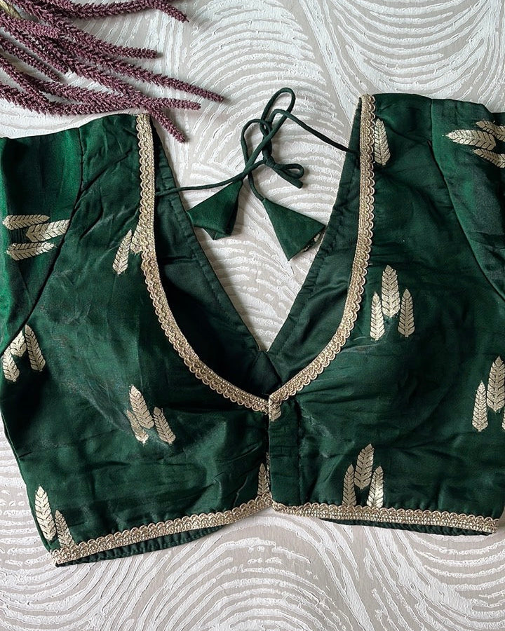 Green Festive Blouse