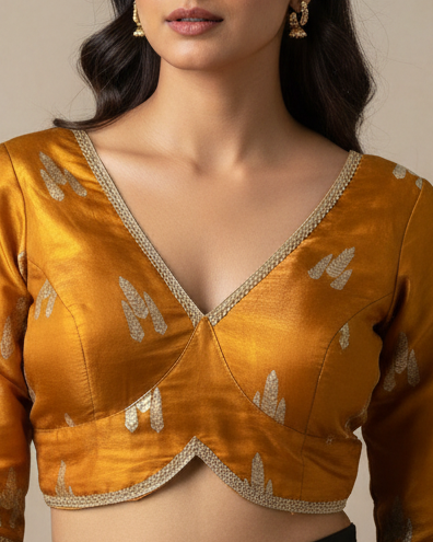 Mustard Festive Blouse