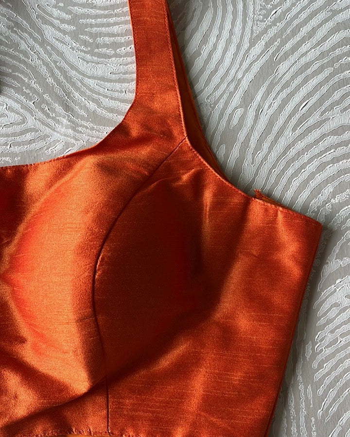 Orange Bollywood Blouse