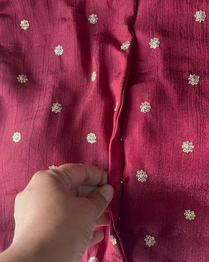 Maroon Crepe Stretchable Blouse