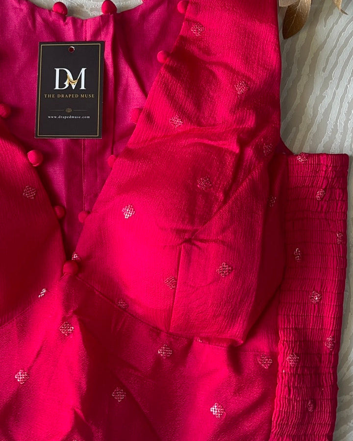 Rani Pink Crepe Stretchable Blouse