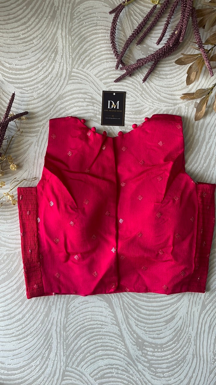 Rani Pink Crepe Stretchable Blouse