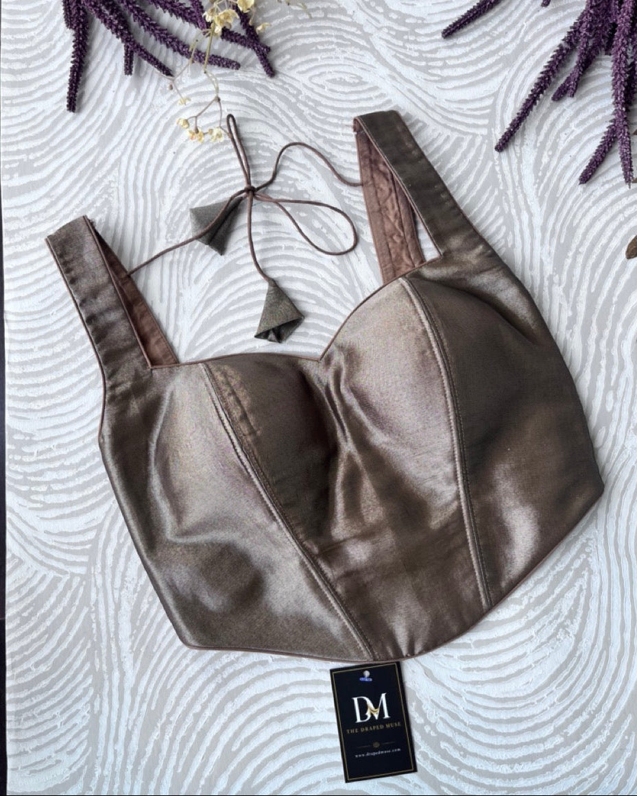 Bronze Tissue Sleeveless Corset
