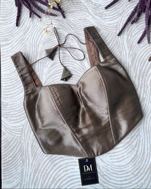 Bronze Tissue Sleeveless Corset