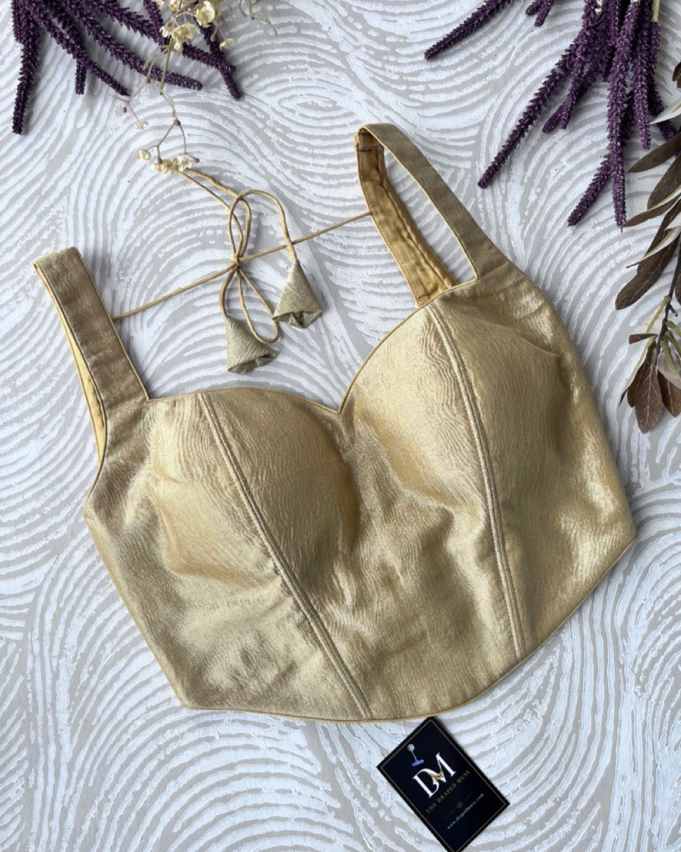 Gold Tissue Sleeveless Corset