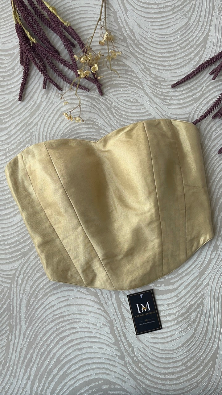 Gold Tissue Tube Corset