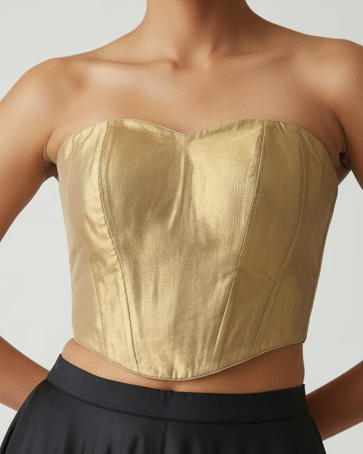 Gold Tissue Tube Corset