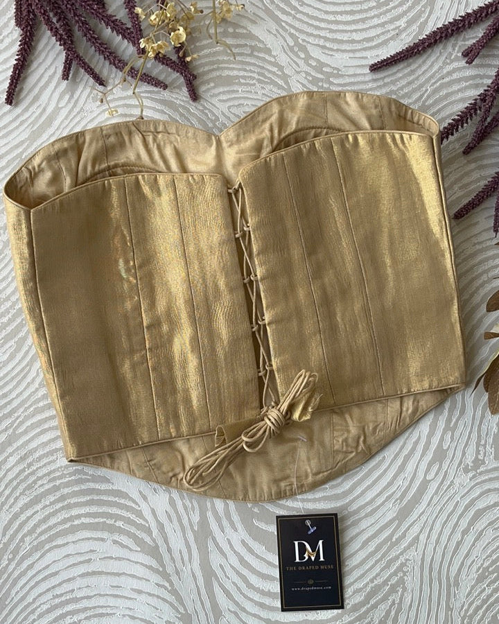 Gold Tissue Tube Corset