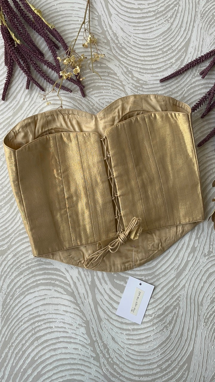 Gold Tissue Tube Corset