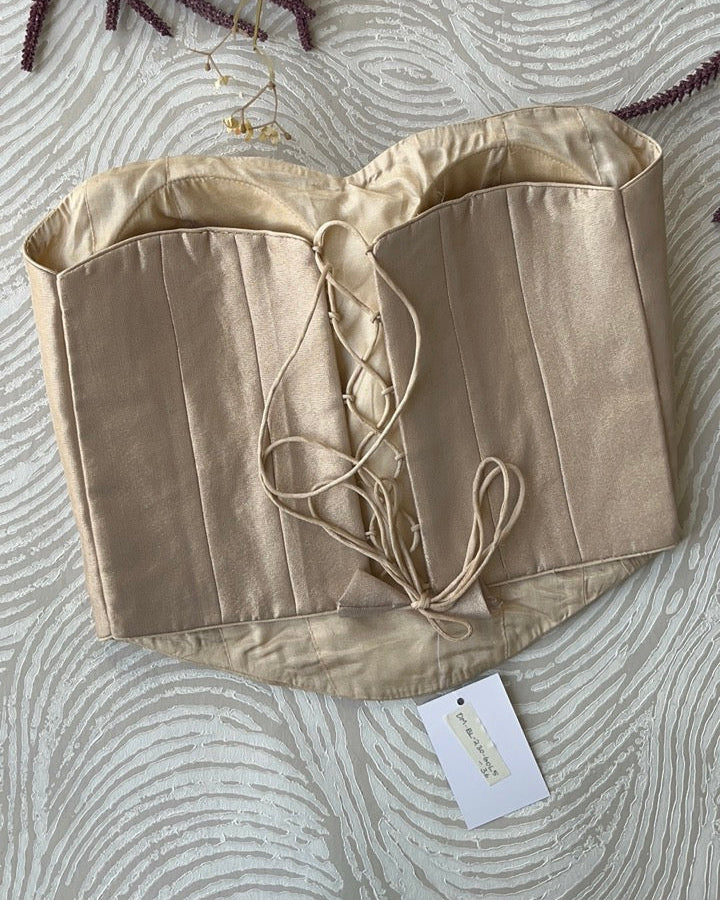Bronze Banarasi Tube Corset
