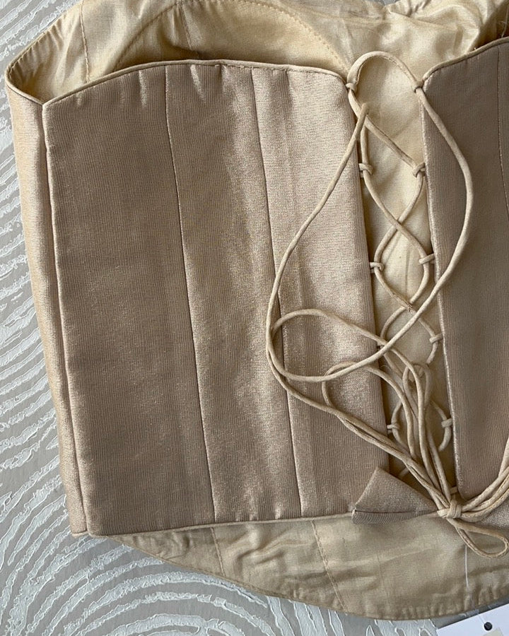 Bronze Banarasi Tube Corset