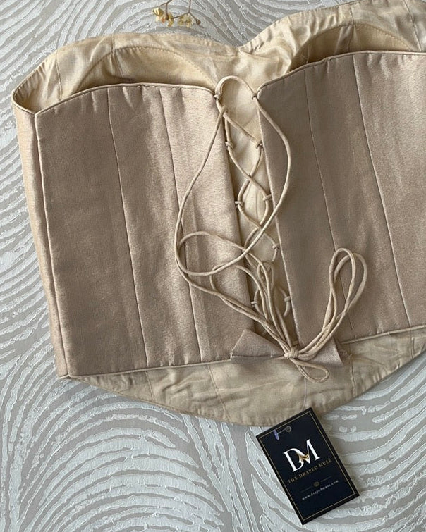 Bronze Banarasi Tube Corset