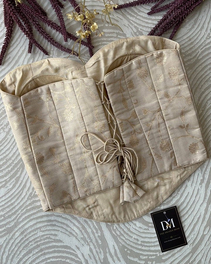 Off White Tissue Tube Corset