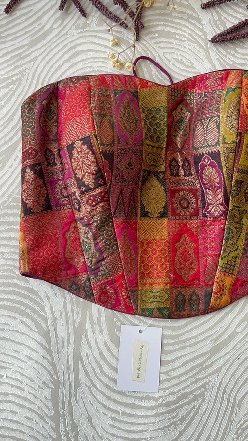 Multicolour Silk Banarasi Tube Corset