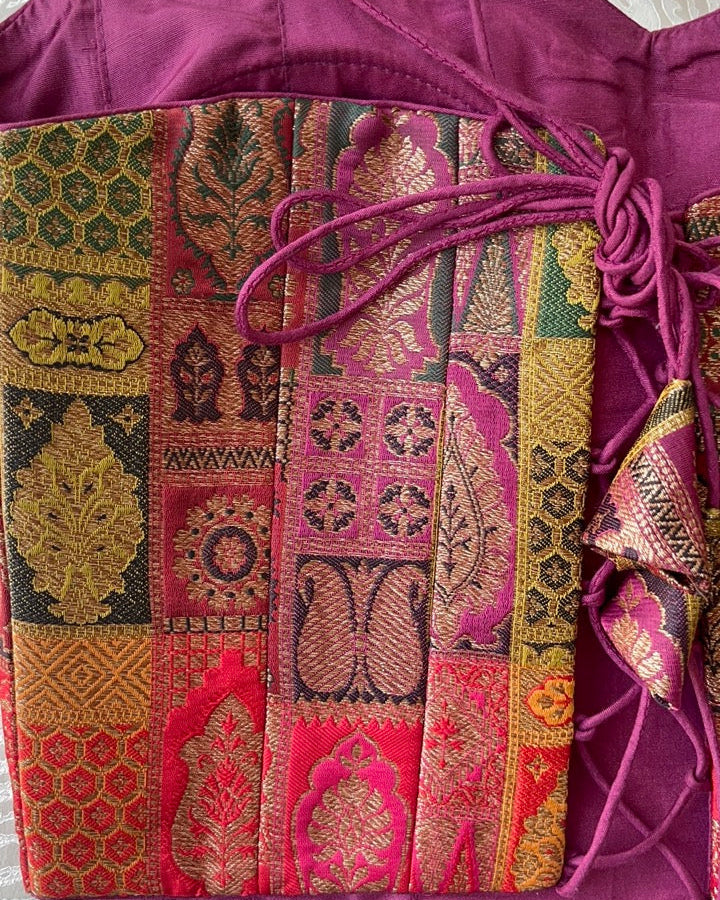Multicolour Silk Banarasi Tube Corset