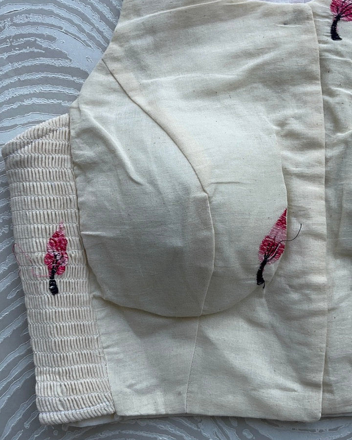 Khadi Cotton Racer Back Stretchable Blouse
