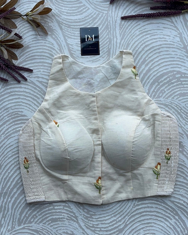 Khadi Cotton Racer Back Stretchable Blouse